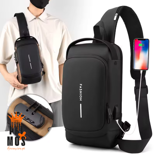 BOLSO CRUZADO Anti-Robo con puerto USB integrado